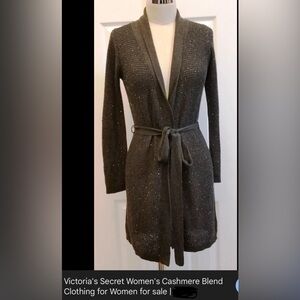 Victoria's Secret Women's Dark Gray Cashmere Blend Cardigan